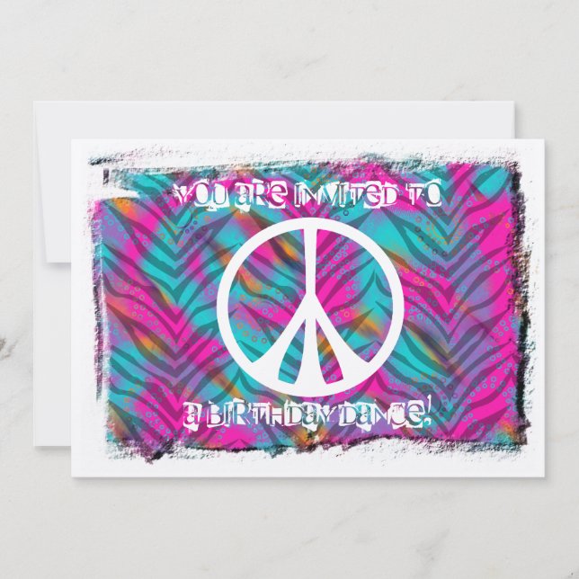 Peace Sign Party Invitations (Front)
