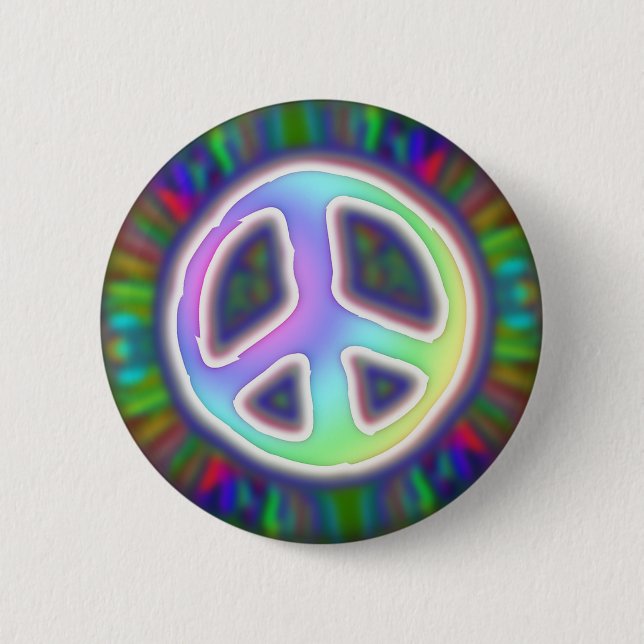 Peace-Sign - Pastels 6 Cm Round Badge (Front)