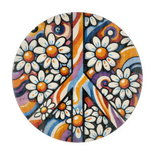 Peace Sign Peaceful Hippie                         Cutting Board