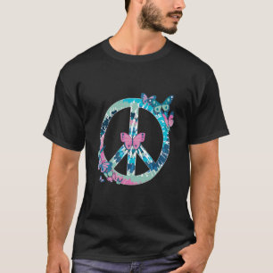 Peace Sign Pretty Hippie New Age Peace Retro 70s V T-Shirt