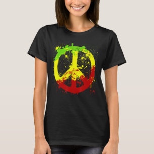 Peace Sign Reggae Ragga Rasta Freedome T-Shirt