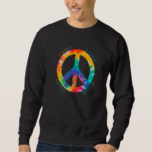 Peace Sign Retro 60s 70s Hippie Boho Peace Symbol Sweatshirt