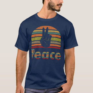 Peace Sign Retro Love 60s 70s Hippie friend T-Shirt
