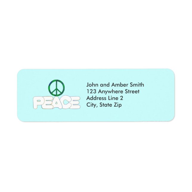 Peace Sign Return Address Labels (Front)