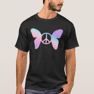 Peace Sign Symbol Butterfly Vintage Freedom Retro  T-Shirt