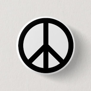 Peace Sign Symbol Peace Retro sixties 60's 70's 3 Cm Round Badge