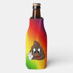 Peace Sign Tie- Dye Poop Emoji Can/bottle Cooler