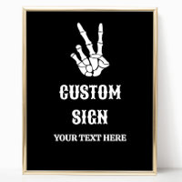 Peace Sign Till Death Do Us Party Custom Sign