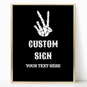 Peace Sign Till Death Do Us Party Custom Sign
