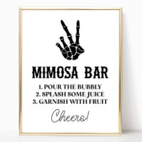 Peace Sign Till Death Do Us Party Mimosa Bar Sign