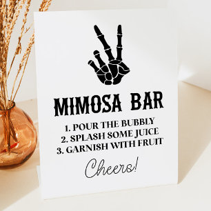 Peace Sign Till Death Do Us Party Mimosa Bar Sign