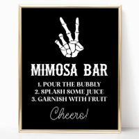 Peace Sign Till Death Do Us Party Mimosa Bar Sign