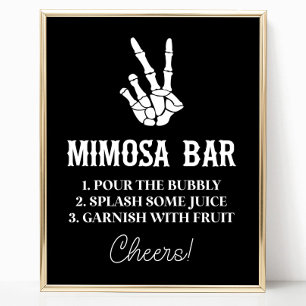Peace Sign Till Death Do Us Party Mimosa Bar Sign
