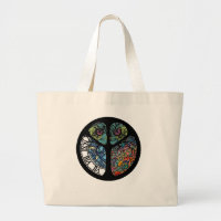 Peace Sign Tree Owl Colourful Design