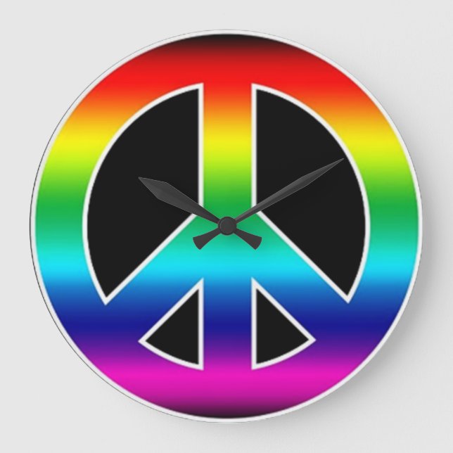 Peace Sign Wall Clock (Front)