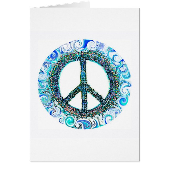 Peace Sign With Blue Waves (Front)