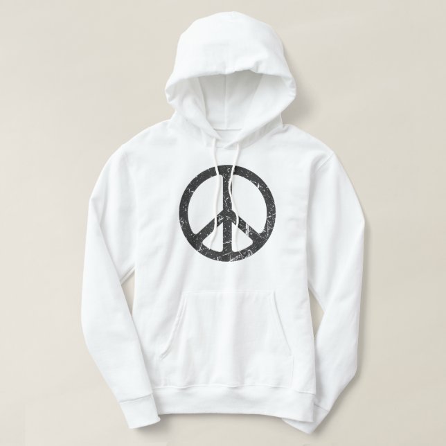 Peace sign woman children men  hoodie (Design Front)