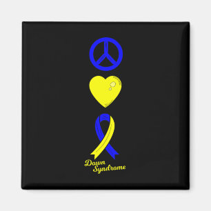 Peace Sign World Down Syndrome Day Women Kids Magnet