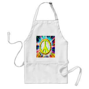 PEACE Sign Yellow Colorful Happy and Fun Standard Apron
