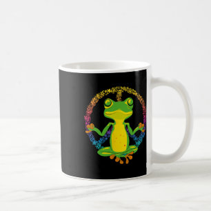 Peace Sign Yoga Frogs Cool Peace Frog Tie Dye Coffee Mug