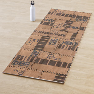 Peace sign yoga mat