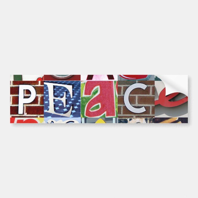 "PEACE Signs" Bumper Sticker (Front)