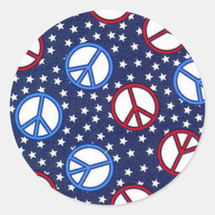Peace Signs Classic Round Sticker