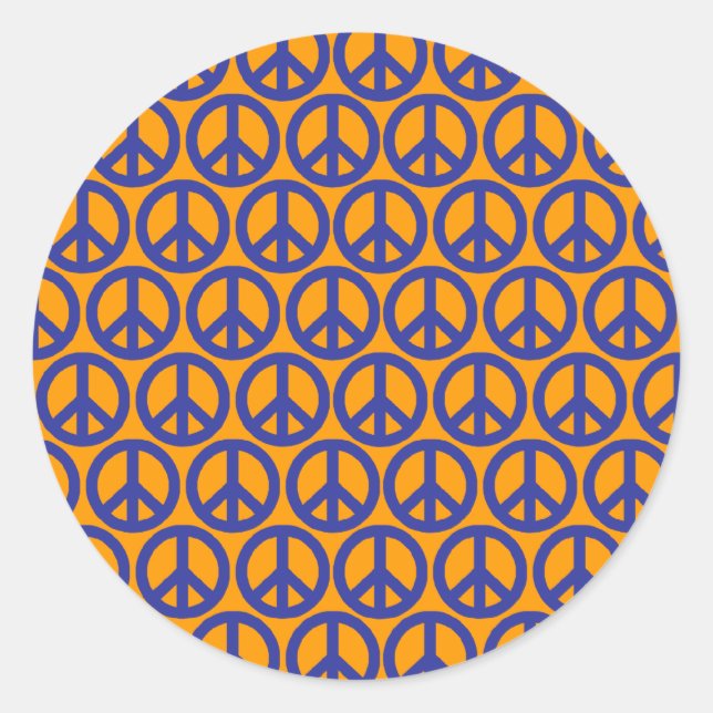 Peace Signs Classic Round Sticker (Front)
