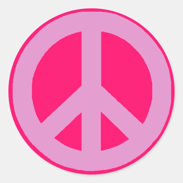 Peace Signs Classic Round Sticker (Front)