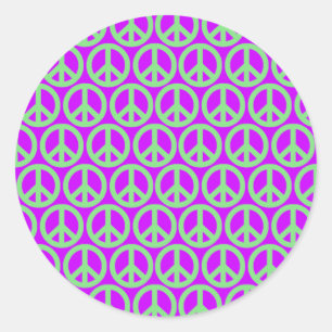 Peace Signs Classic Round Sticker