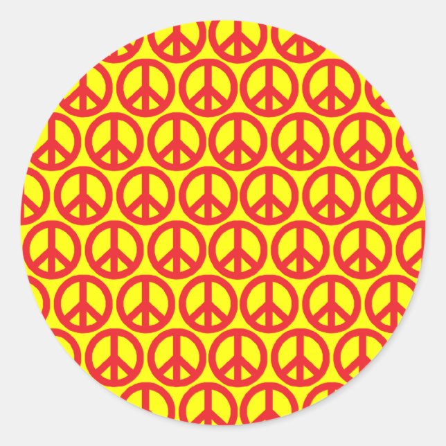 Peace Signs Classic Round Sticker (Front)