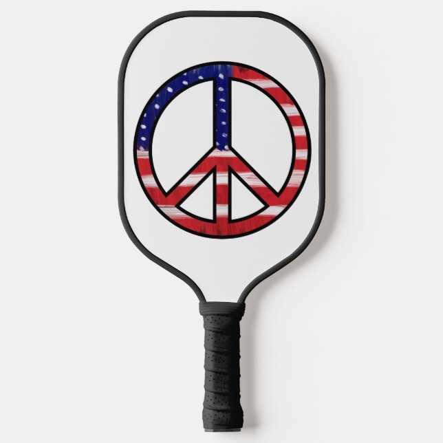 Peace Signs Flag Colours  Pickleball Paddle (Front)
