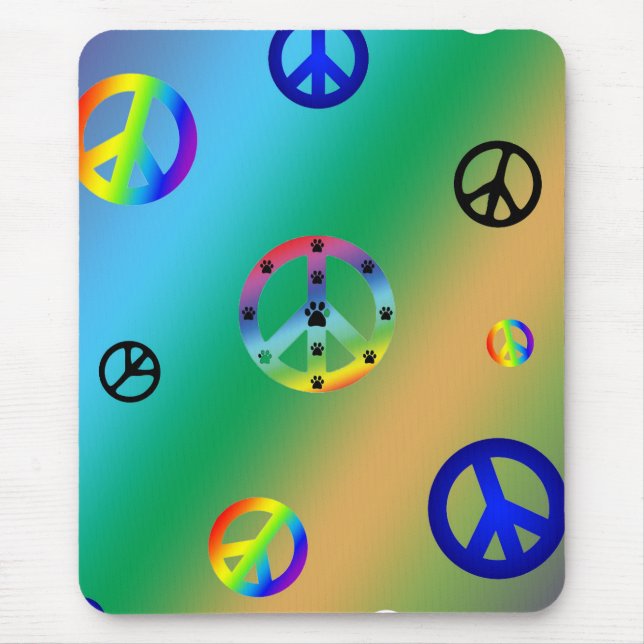 Peace Signs Mouse Pad (Front)