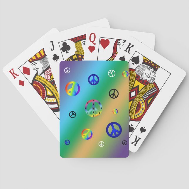 Peace Signs Playing Cards (Back)