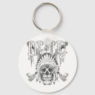 Peace Skull Key Ring