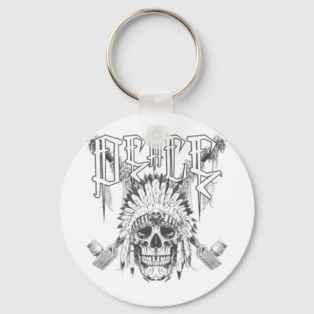 Peace Skull Key Ring (Front)