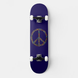 Peace Skulls Skateboard Design
