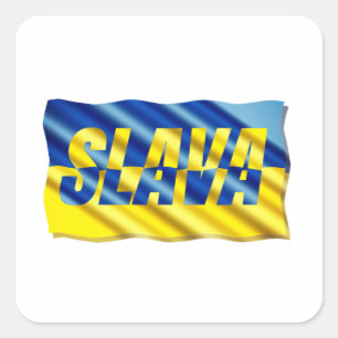 PEACE Stand with Ukraine Freedom for Ukrainian Square Sticker