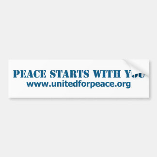 Peace Starts With You Bumper Sticker