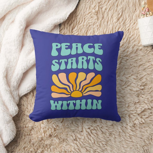 Peace Starts Within		 Cushion (Blanket)
