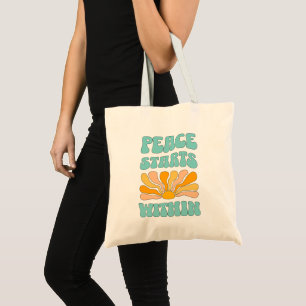 Peace Starts Within Tote Bag