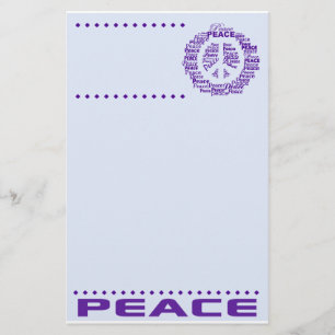 Peace stationary, customise stationery