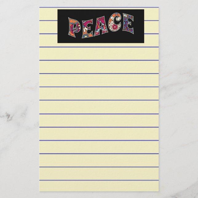 Peace Stationery (Back)