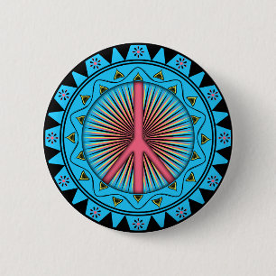 Peace ~ Sun 6 Cm Round Badge