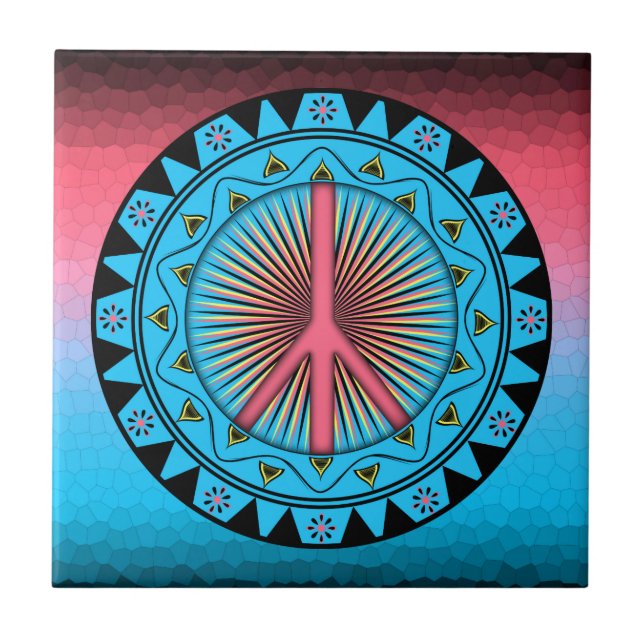Peace ~ Sun Ceramic Tile (Front)
