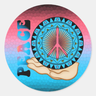 Peace ~ Sun Classic Round Sticker