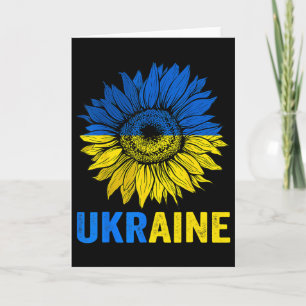 Peace Sunflower Ukrainian Flag Ukraine Lover Ukrai Card