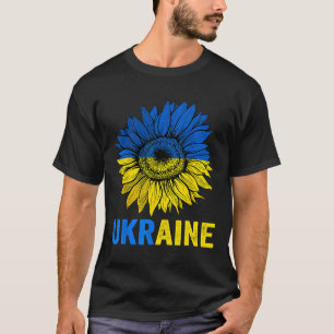 Peace Sunflower Ukrainian Flag Ukraine Lover Ukrai T-Shirt