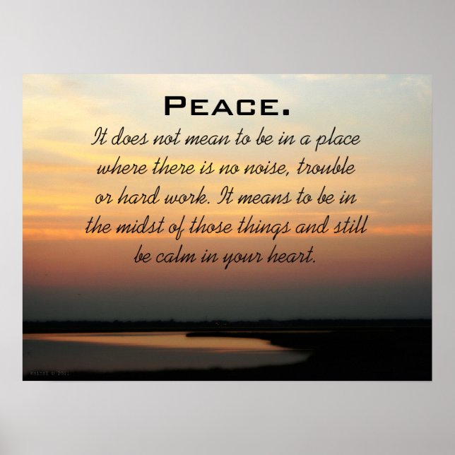 Peace Sunset Poster (Front)
