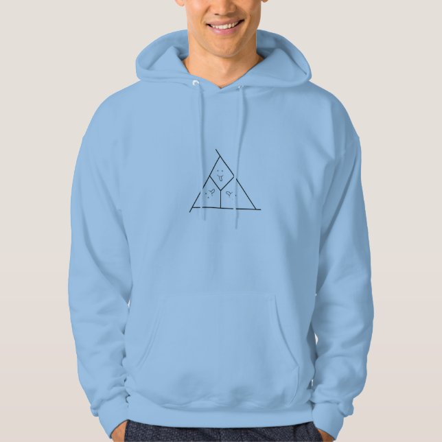 Peace sweat-shirt blue hoodie (Front)